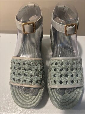 Tory Burch Woven Espadrille Sandals - Light Sage, Women’s Size 6.5 NWOT